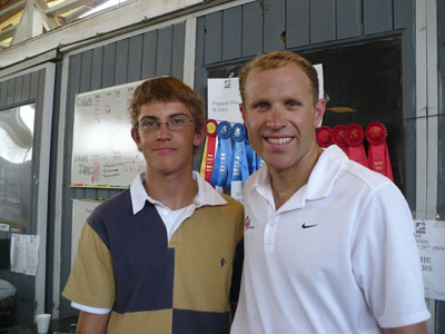 Andrew Jayne with Olympian Eli Bremer
